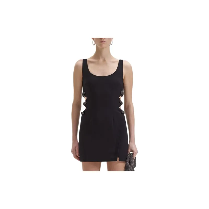 Self portrait Sleeveless Dress Women's Classic Black-2