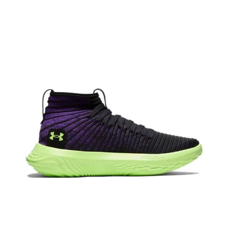 Under Armour FUTR X ELITE Anti Slip Wear Resistant Mid Top Basketball Shoes Unisex Black Green-1
