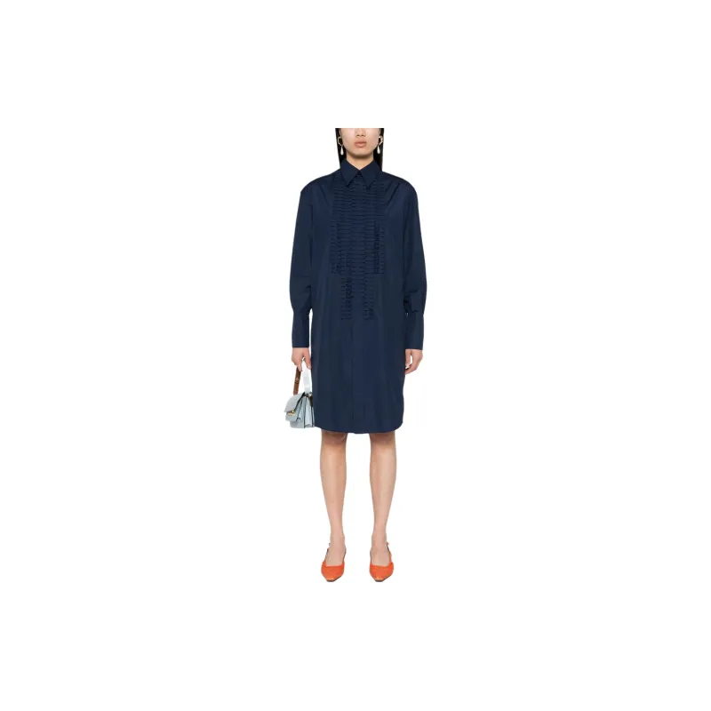 MARNI Collared Long-Sleeve Shirt Dress-1