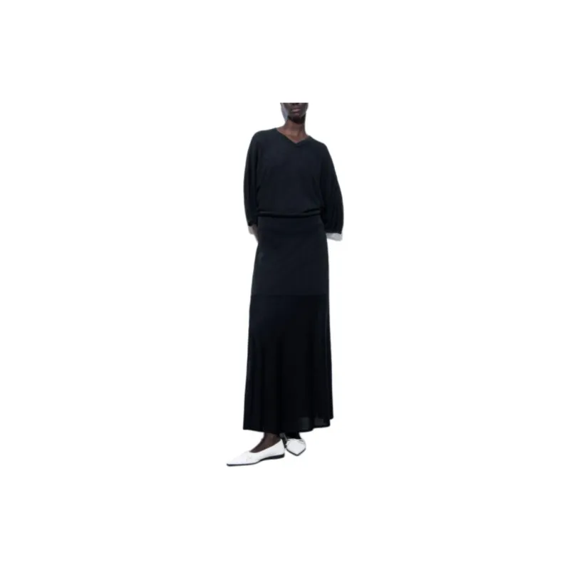 COS Casual Long Skirts Women's Black-1