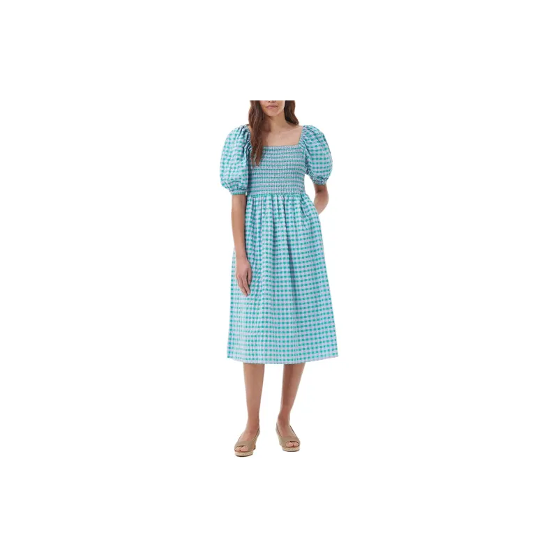 BARBOUR Geranium Midi Dress Short-Sleeved Dresses Women's Blue-1