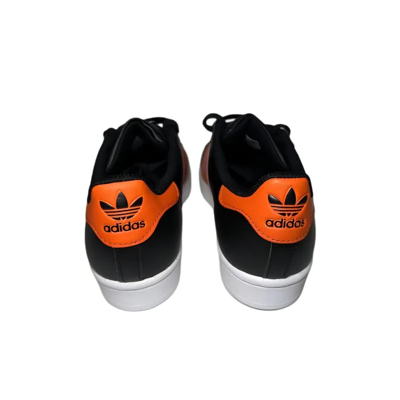 Adidas Originals SUPERSTAR Slip Resistant Shock Absorbers Low Top Kids' Skateboarding Shoes Black Orange Kids'-3