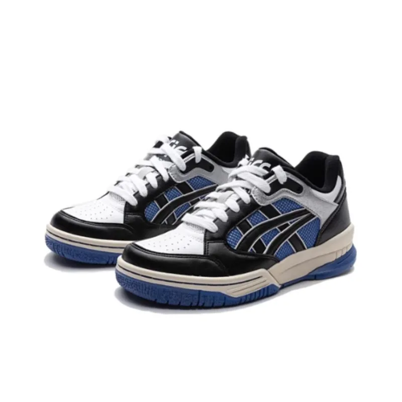 Asics Gel Spotlyte Low Top Children's Basketball Shoes Black White Blue Teenagers-2