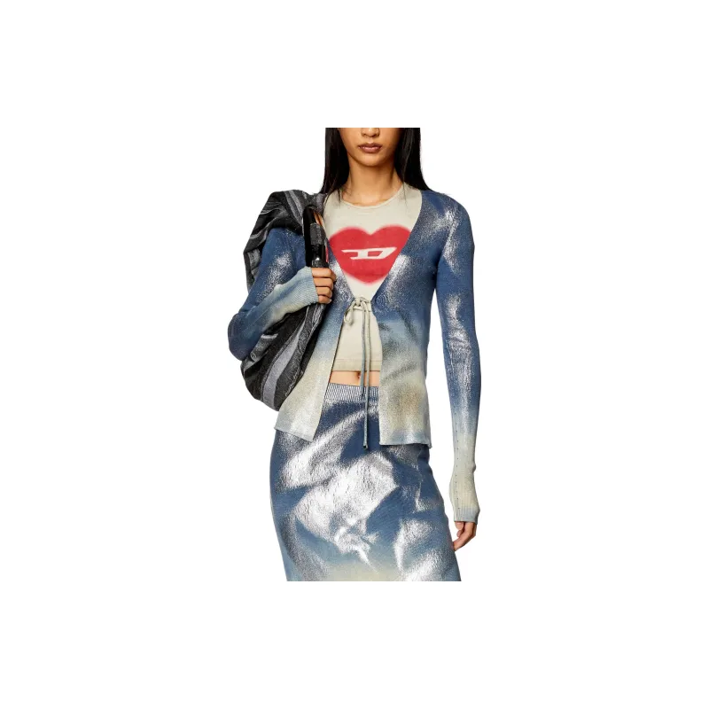 DIESEL M Isolde Faded Metallic Cardigan-1