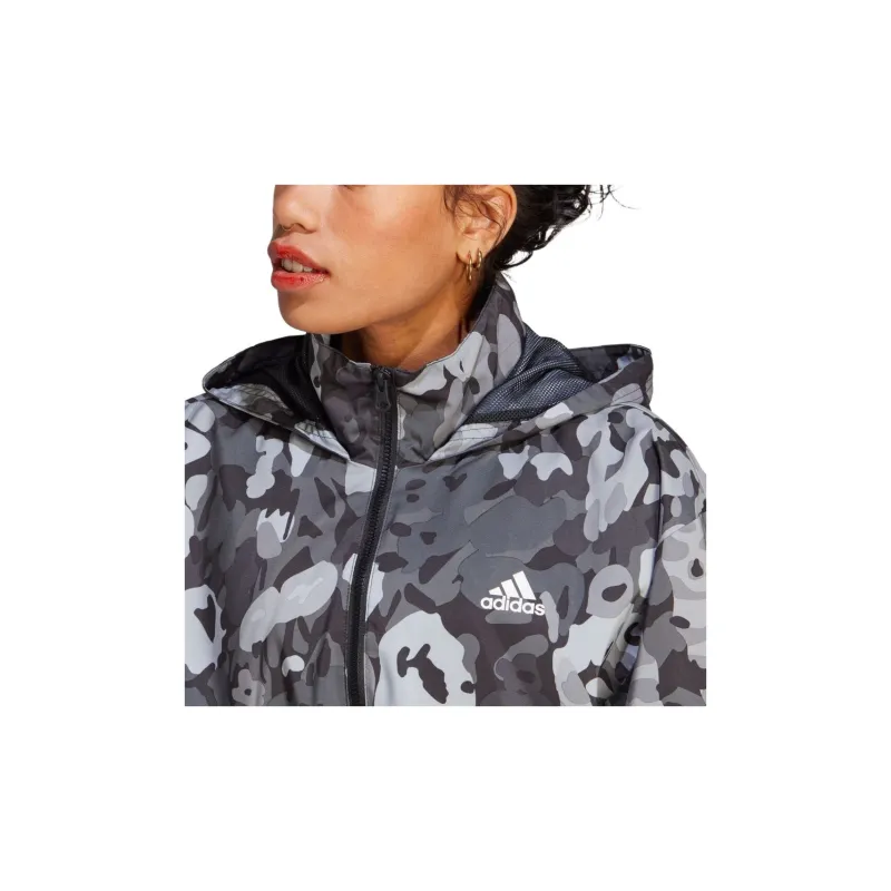 Adidas Windproof Windbreaker Jacket Women's Black-5