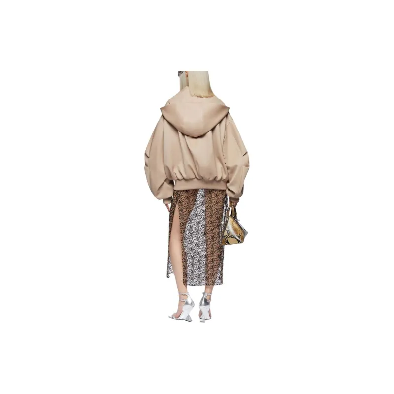 The Attico Hooded Zip Up Bomber Jacket-3