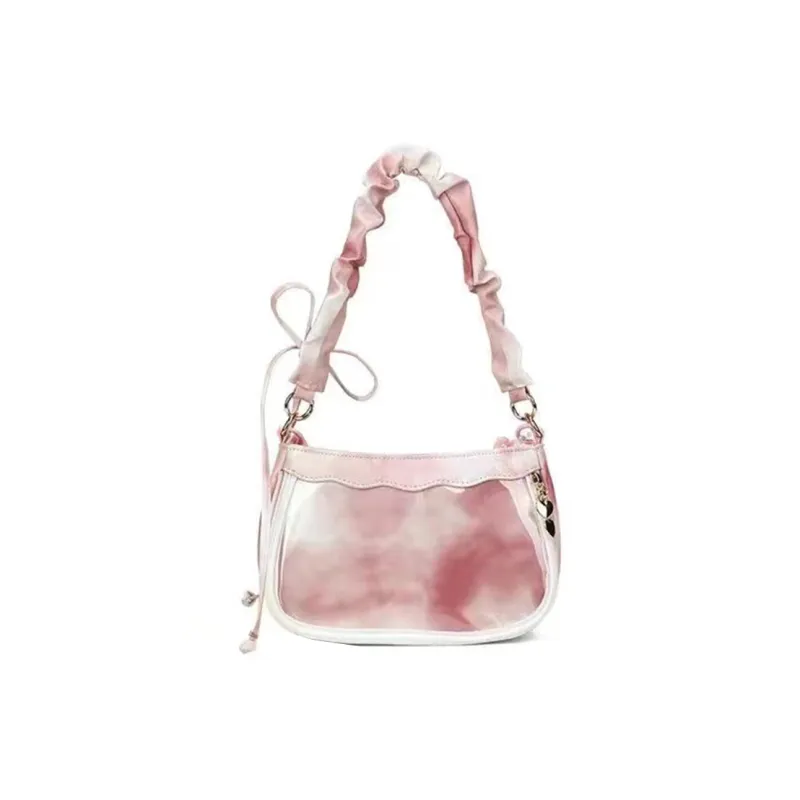 NOMK PU & PVC Shoulder Bag, Crossbody Bag Regular Women's Pink-1