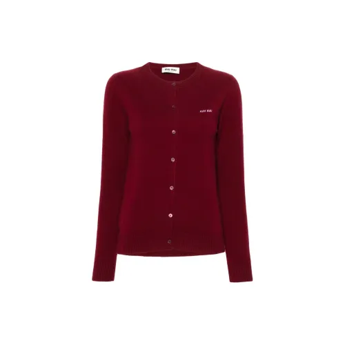 MIU MIU Cashmere Sweaters Women's Red