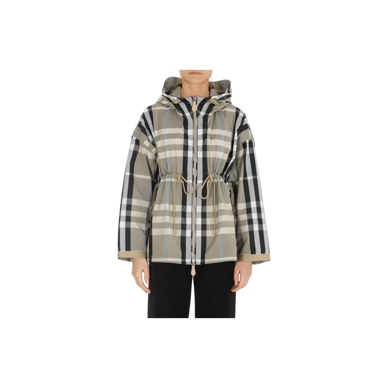 Burberry Bacton Check Hooded Jacket 'Dusty Sand'-3