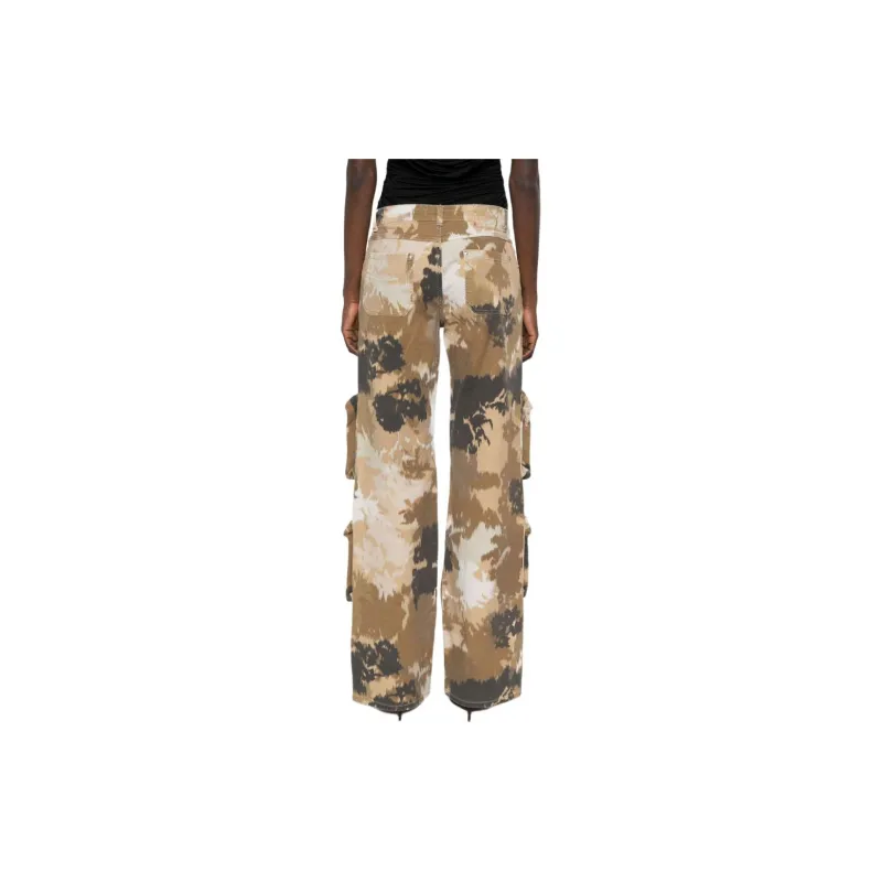 Blumarine Camouflage Printed Straight Leg Cargo Jeans-2