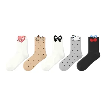 Primeet Mid Calf Socks Women's 5 Pack