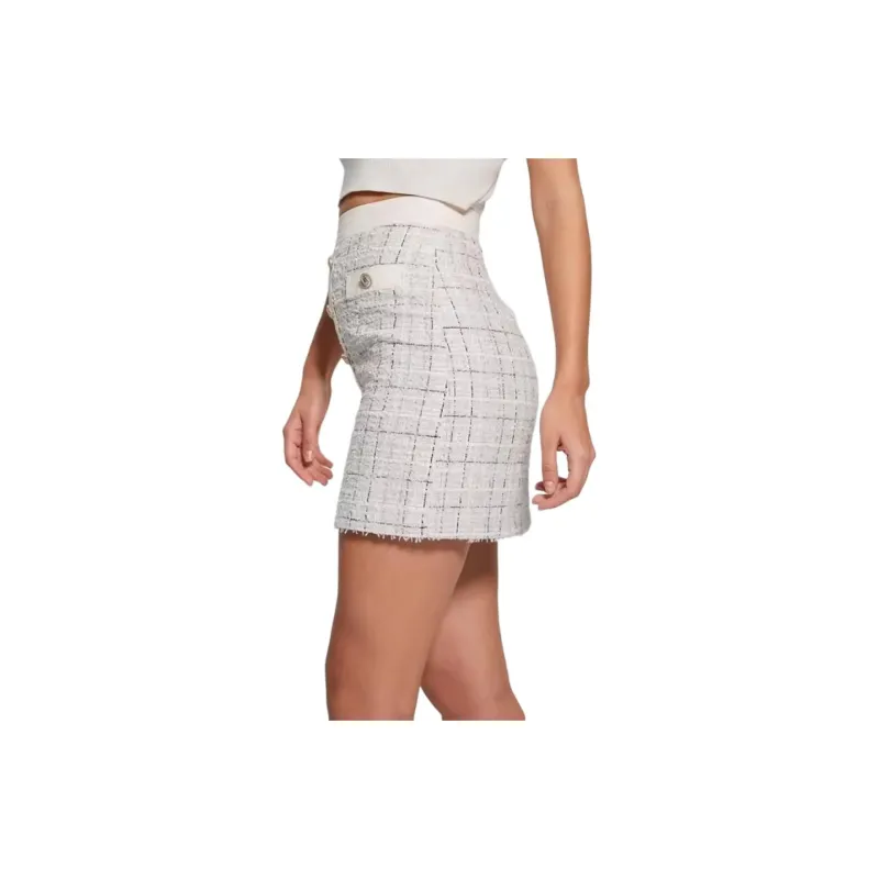 GUESS Casual Short Skirts Women's White-2