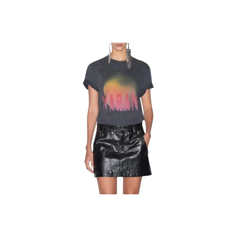 ISABEL MARANT Leather Mini Skirt-2