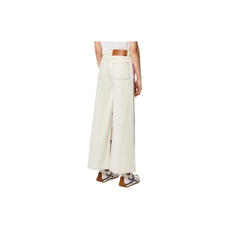 LOEWE SS21 Jeans Women's Pink White-3