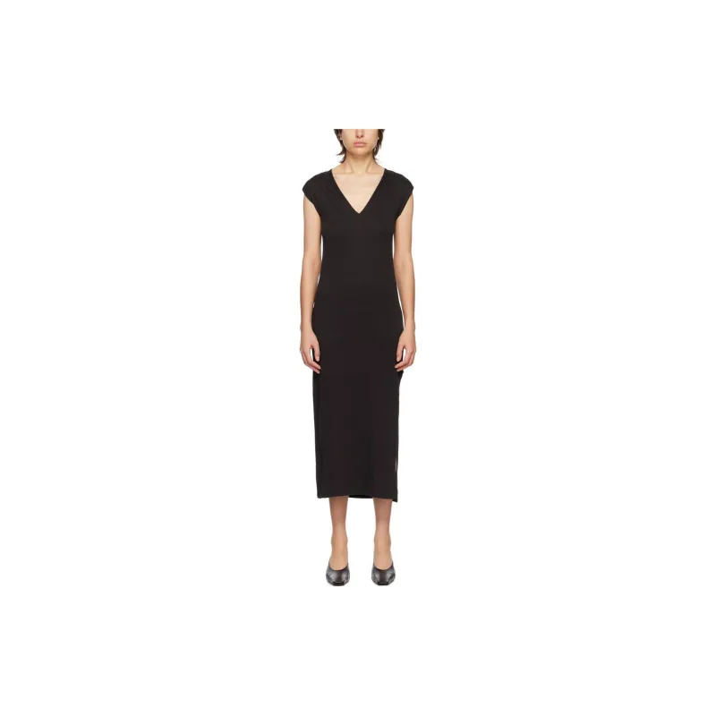 FRAME Short Sleeved Dress Women's Black-1