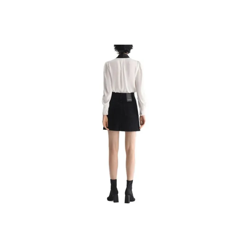 KARL LAGERFELD Denim Short Skirts Women's Black-3