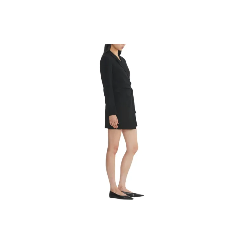 ARITZIA Babaton Pavillion Dress Long-Sleeved Dresses Women's BLACK/Black-4
