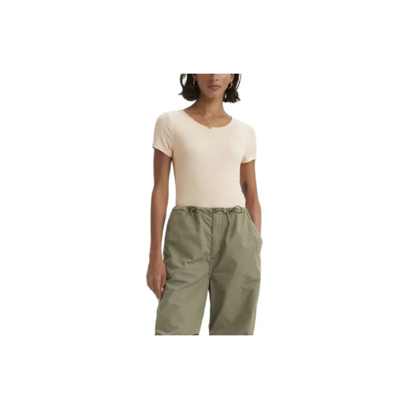 Levis T-Shirts Women's Beige-2