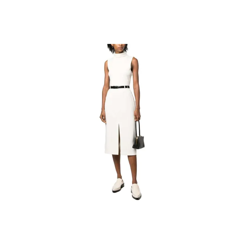 THEORY Sleeveless Dresses Women's Vanilla White-2