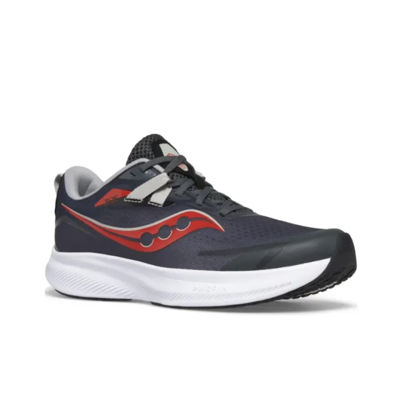 saucony Ride 15 Big Kid 'Grey Red'-1