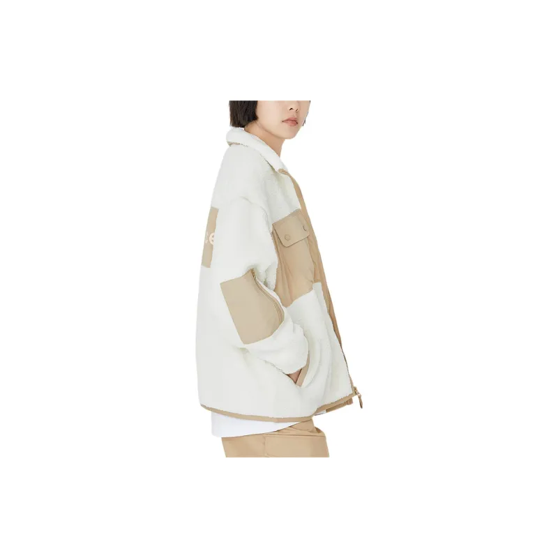 New Balance Velvet Jackets Women's Ivory White-3