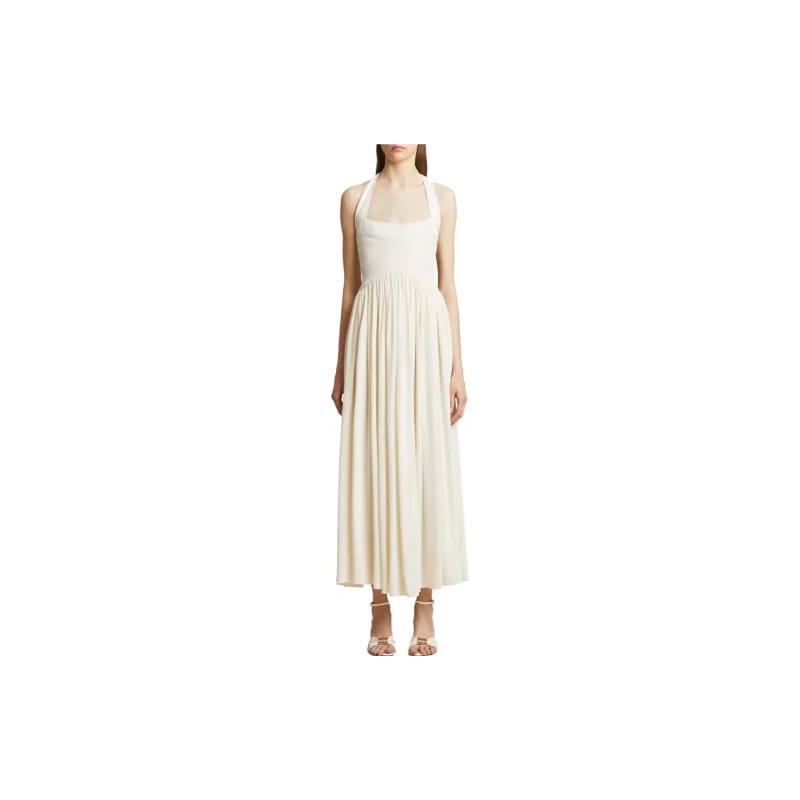 KHAITE Marisol Sleeveless Midi Dress-3