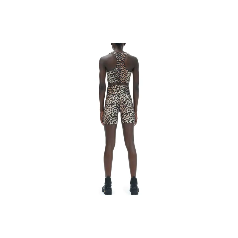 GANNI Leopard-print Cycling Shorts-3