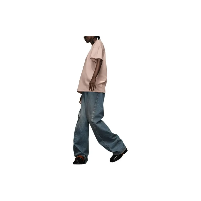 Maison Margiela Logo Embroidered T Shirt 'Pink'-3