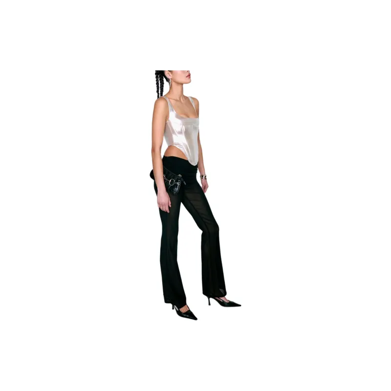 Miaou CAMPBELL CORSET Tank Tops Women's Silver Foil Color-2
