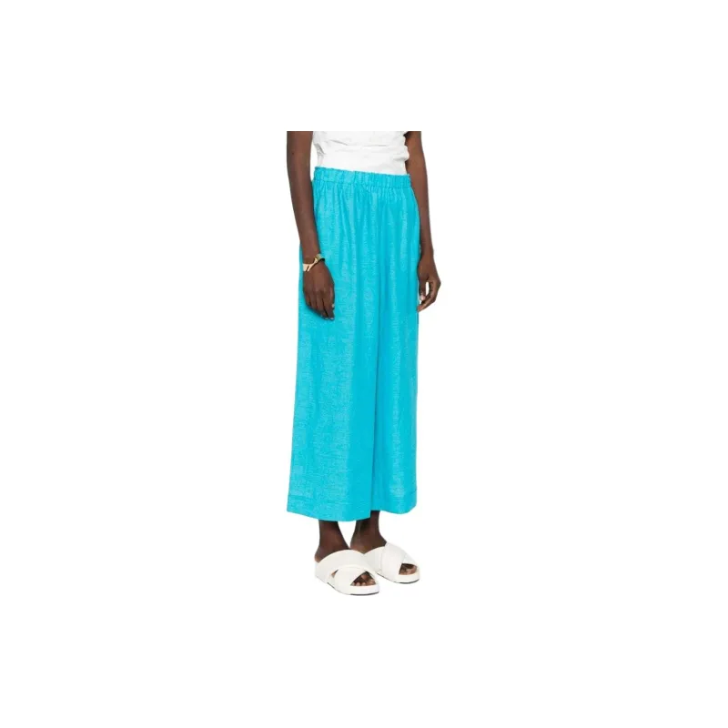 Daniela Gregis SS24 Casual Pants Women's Teal-3