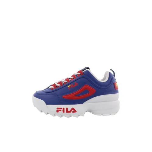 FILA KIDS Disruptor 2 Durable Breathable Casual Shoes Blue Red Kids'