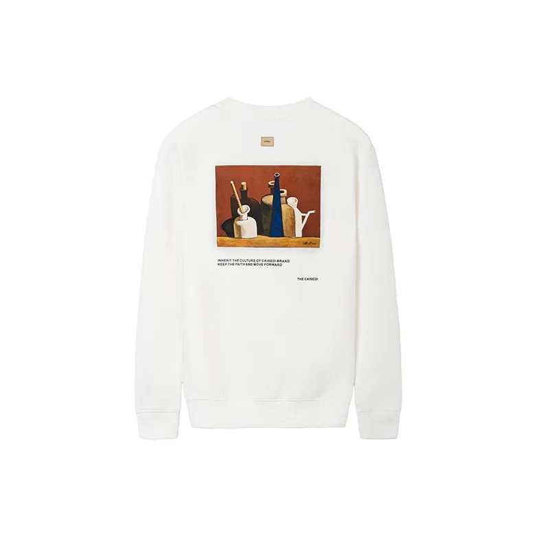 CAISEDI Sweatshirts Men Ecru-1