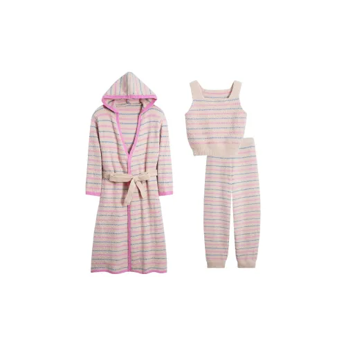 MIIOW Pajama Set Women's Soft Pink Stripes
