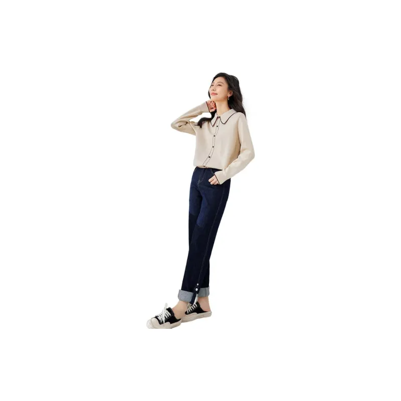 VIMLY Knitwear Women's Apricot-1