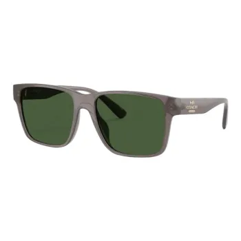 COACH Subject To Official Website Square Sunglasses Unisex Transparent Gray