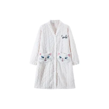 Qiao Ni Tong Pajama Robe Women's White