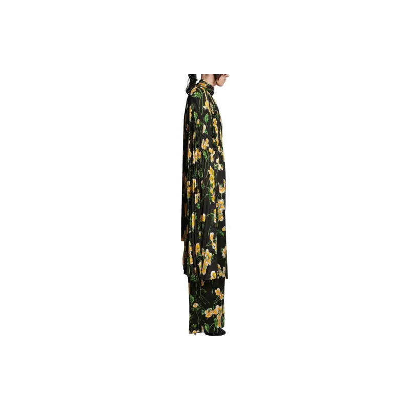 Balenciaga Floral Printed Wide-Leg Pants-3