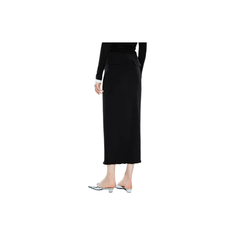 COVERINS Casual Long Skirt Women's Black-4