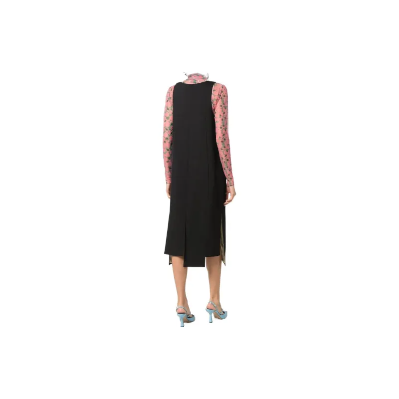 GANNI Sleeveless Dresses Women's Black-2