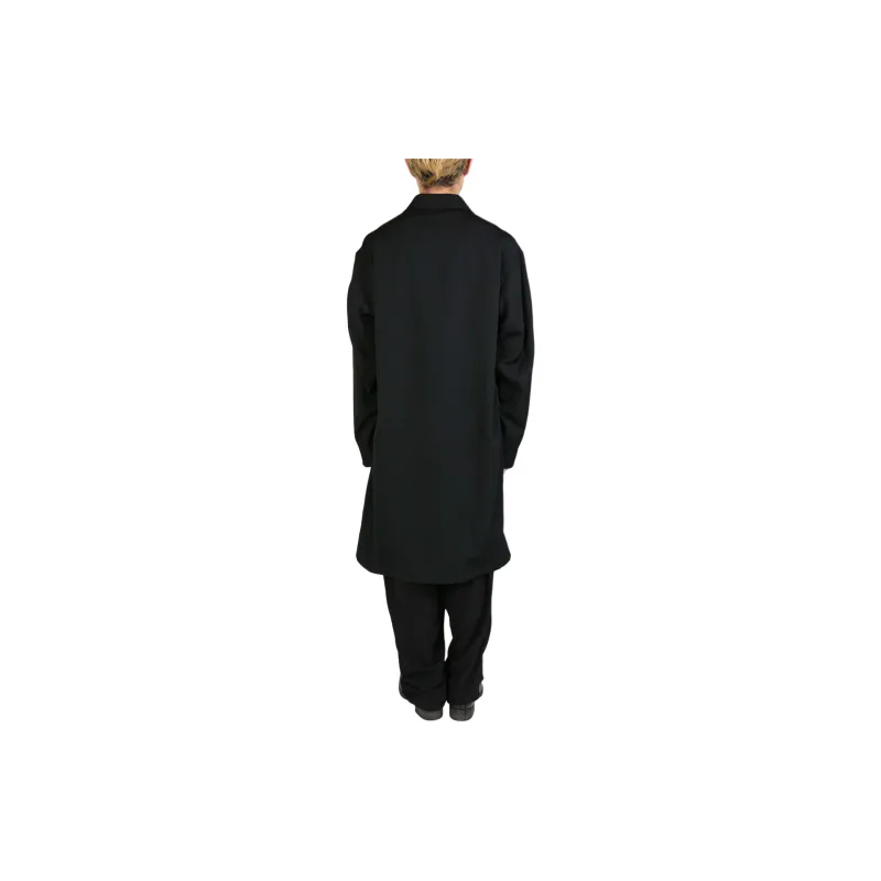 Yohji Yamamoto Pour Homme Long Wool Snap Pocket Jacket-1