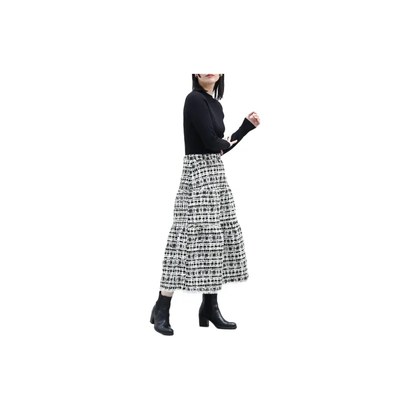Beams Casual Long Skirt Women's Black-2