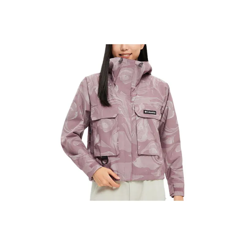 Columbia Water Resistant Windbreaker Jacket Women's Pink-2
