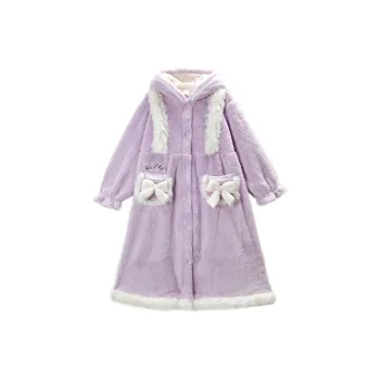 GUKOO Bath Robes Women's Bubbles Purple