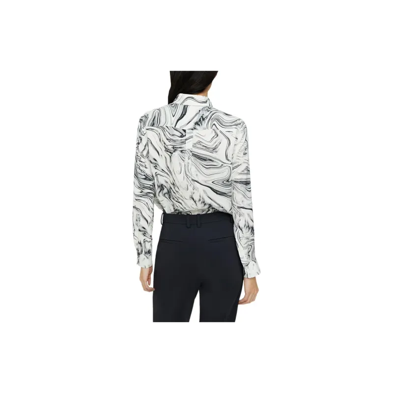 THEORY Shirts Women's Black White-2