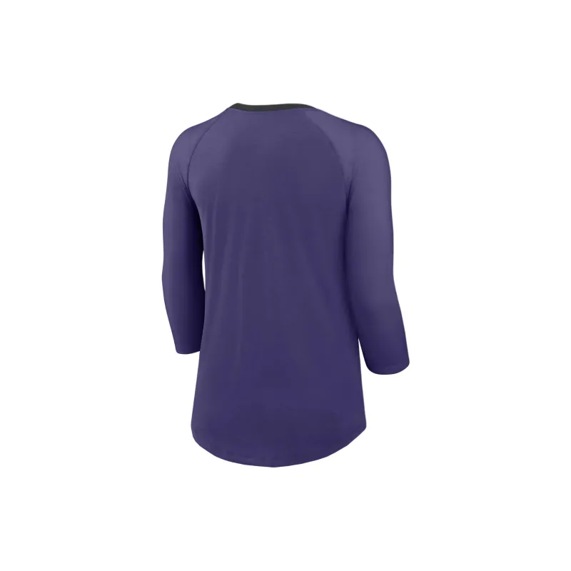 Nike Baltimore Ravens Women's Nike Nfl 3/4 Sleeve T Shirt-1