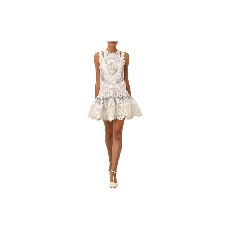 Zimmermann Natura Lace Detailed Mini Dress-1