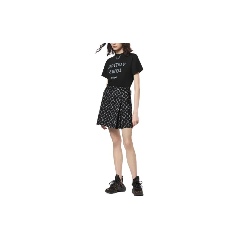 LOUIS VUITTON FW22 Casual Short Skirts Women's Black-1