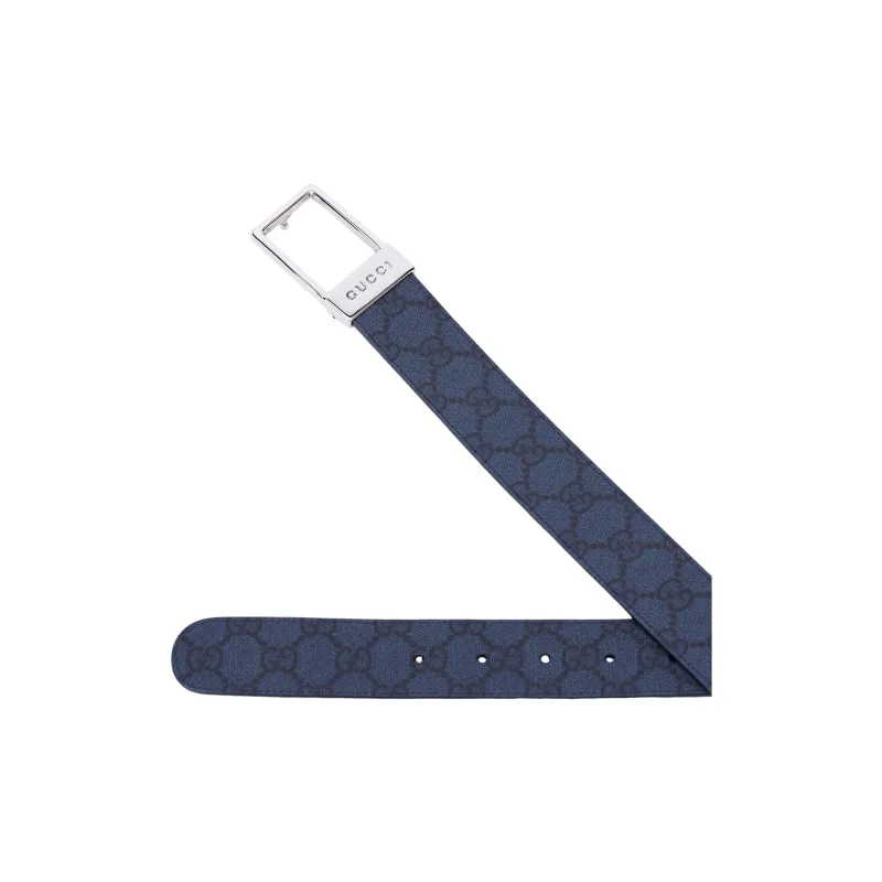 GUCCI GG Supreme-canvas Leather Belt-3