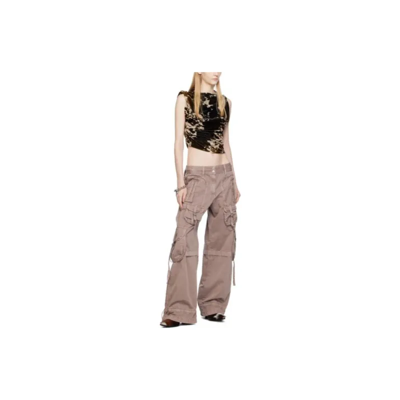 Acne Studios Low Rise Wide Leg Cargo Trousers-3