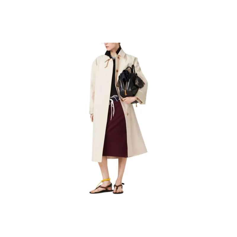 MIU MIU Trench Coat Women's Neutral Color-1